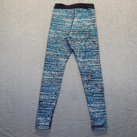 Nike pro Womens leggings printed black blue skinny athletic size small - Picture 2 of 10
